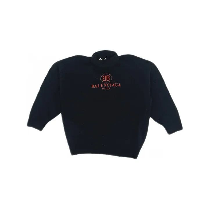 Balenciaga Balenciaga Red Embroidered Turtleneck Sweater 0079 Size M / US 6-8 / IT 42-44 - 2 Thumbnail