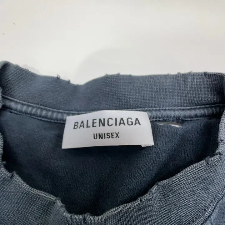 Balenciaga Balenciaga SS22 Vintage Logo Black T-Shirt 0079 Size S / US 4 / IT 40 - 4 Thumbnail