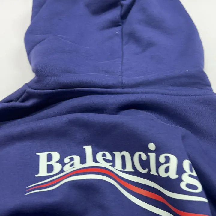 Balenciaga Balenciaga Wave Logo Loose Hoodie for Women 0079 Size XS / US 0-2 / IT 36-38 - 3 Thumbnail
