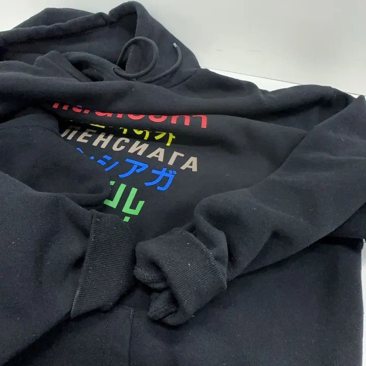 Balenciaga Balenciaga Black Graphic Hoodie for Women 0079 Size S / US 4 / IT 40 - 11 Thumbnail
