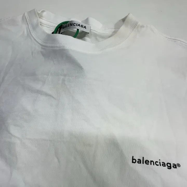 Balenciaga Balenciaga Logo Round Neck Short Sleeve T-Shirt 0079 Size S / US 4 / IT 40 - 7 Thumbnail