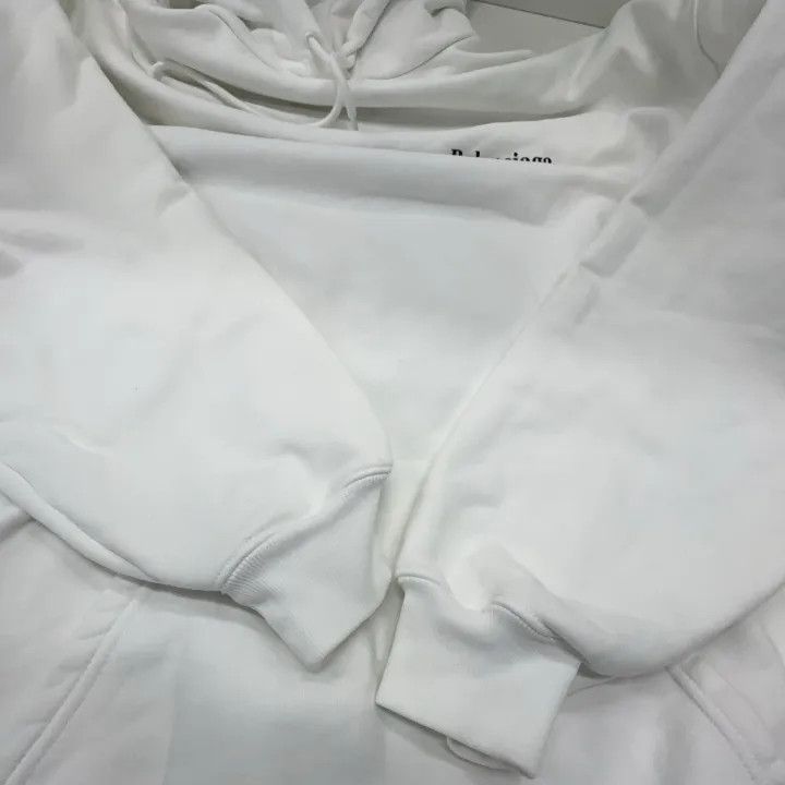Balenciaga Balenciaga Women's Casual Hoodie in White 0079 Size S / US 4 / IT 40 - 7 Thumbnail