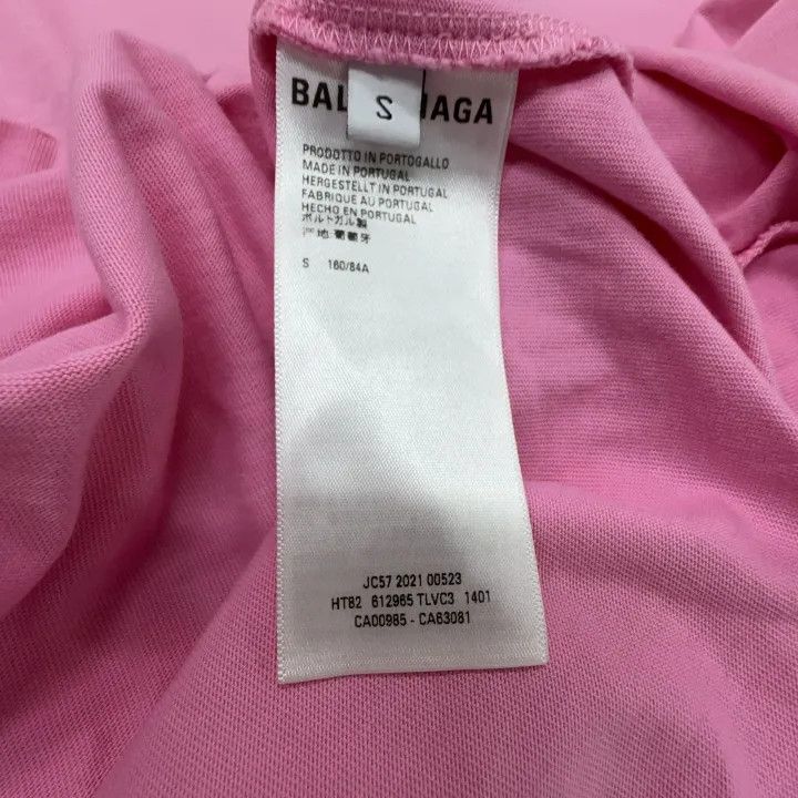 Balenciaga Balenciaga Pink Heart Logo T-Shirt 0079 Size S / US 4 / IT 40 - 4 Thumbnail
