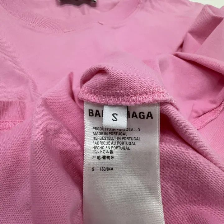 Balenciaga Balenciaga Pink Heart Logo T-Shirt 0079 Size S / US 4 / IT 40 - 3 Thumbnail