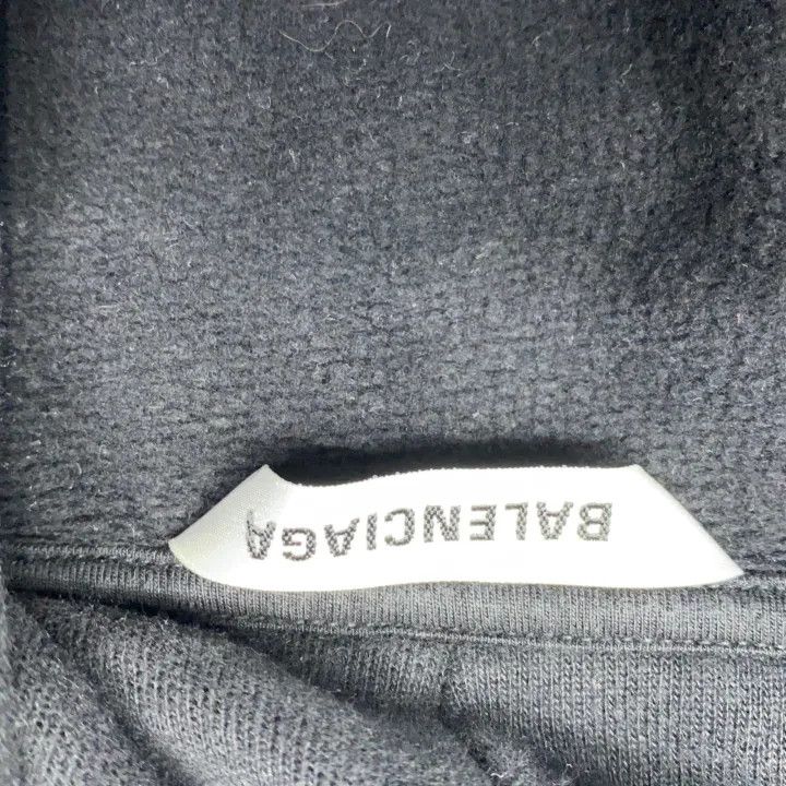 Balenciaga Balenciaga Women's Hooded Graphic Sweatshirt in Black 0079 Size XS / US 0-2 / IT 36-38 - 2 Thumbnail