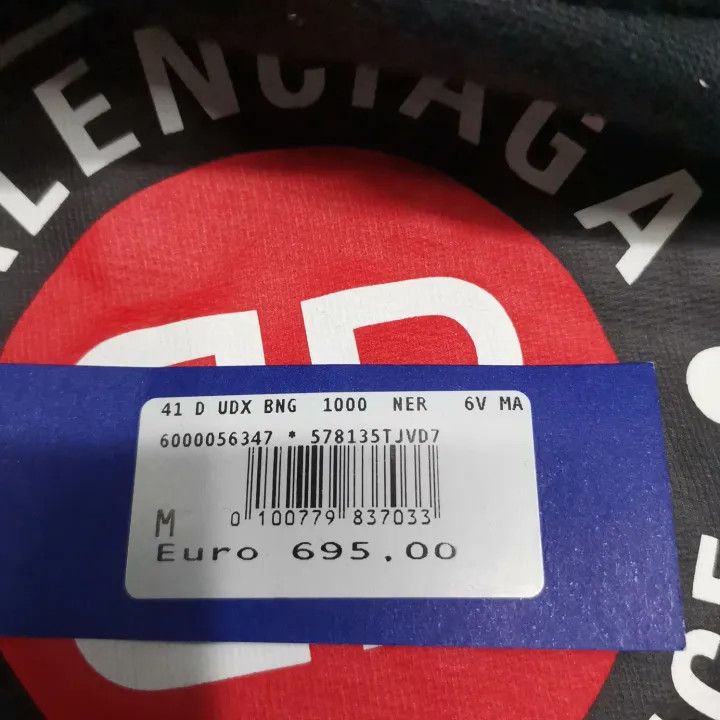 Balenciaga Balenciaga Black Logo Print Hooded Sweatshirt 0079 Size M / US 6-8 / IT 42-44 - 5 Thumbnail