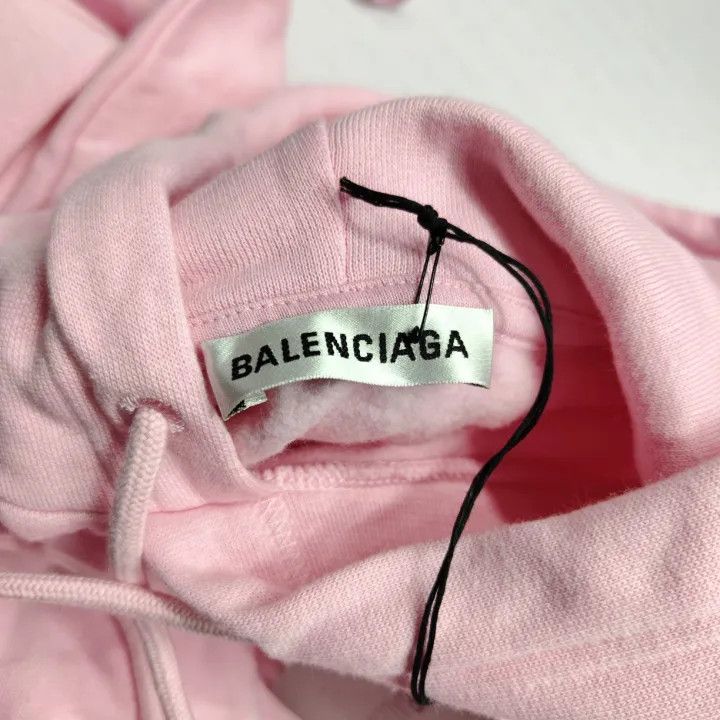 Balenciaga Balenciaga Oversized Logo Hooded Sweatshirt Pink 0079 Size XS / US 0-2 / IT 36-38 - 4 Thumbnail