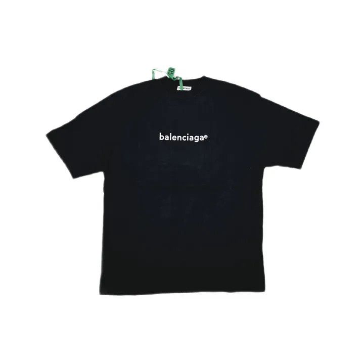Balenciaga Balenciaga Black Logo Print Short Sleeve Tee 0079 Size S / US 4 / IT 40 - 2 Thumbnail