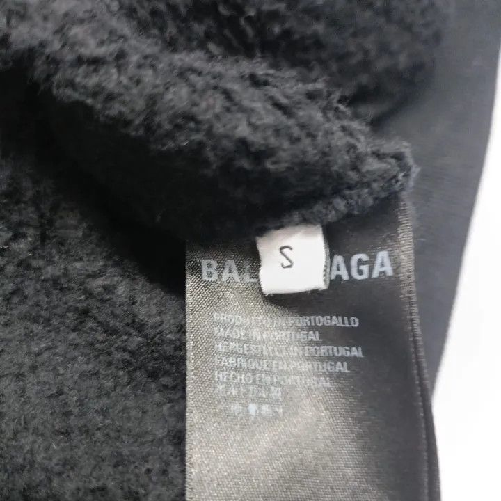 Balenciaga Balenciaga Black Hooded Zip-Up Long Sleeve Sweatshirt 0079 Size S / US 4 / IT 40 - 3 Thumbnail