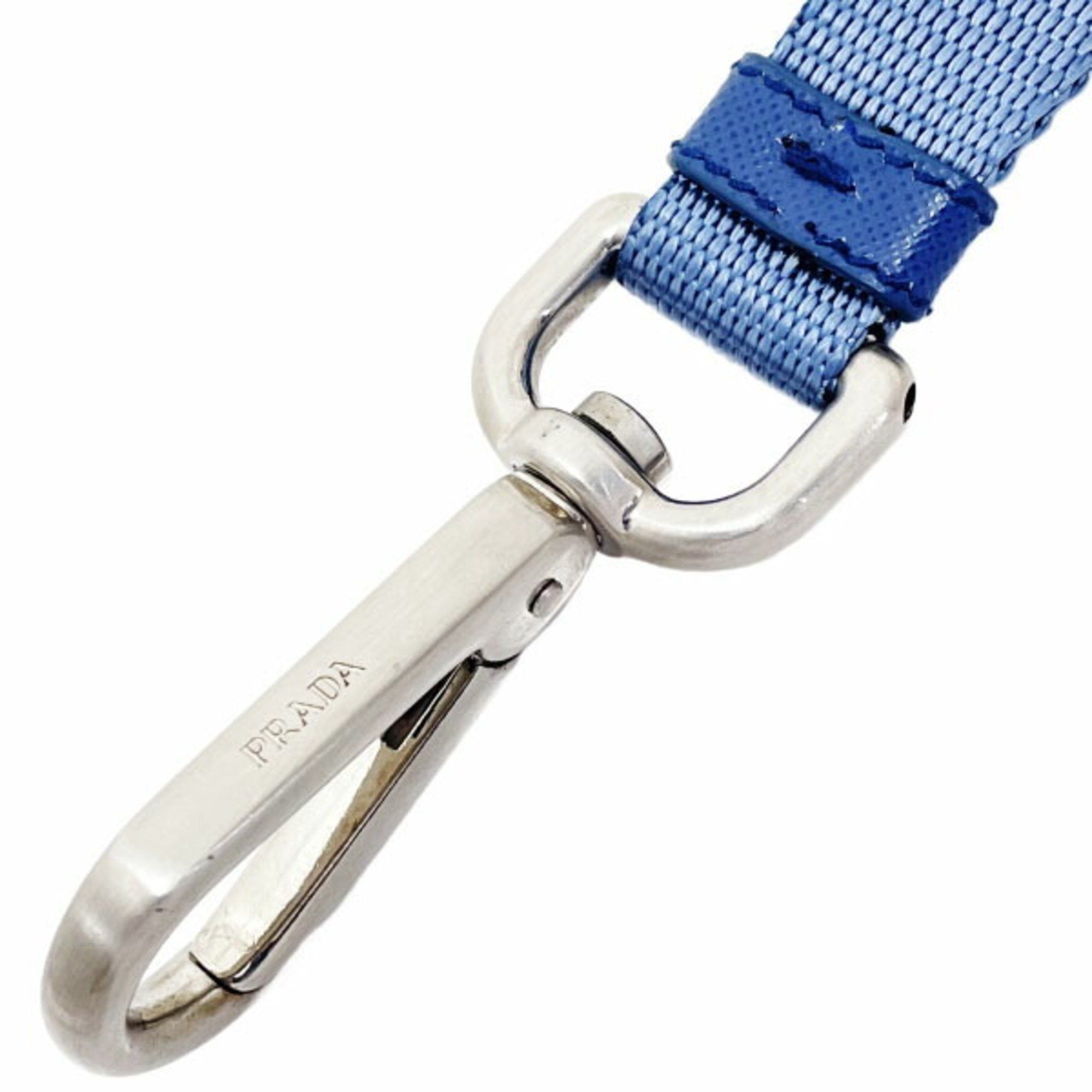 Prada Prada Strap Neck Nylon Blue PRADA Long Key Hook ID TM-14949 Size ONE SIZE - 2 Thumbnail