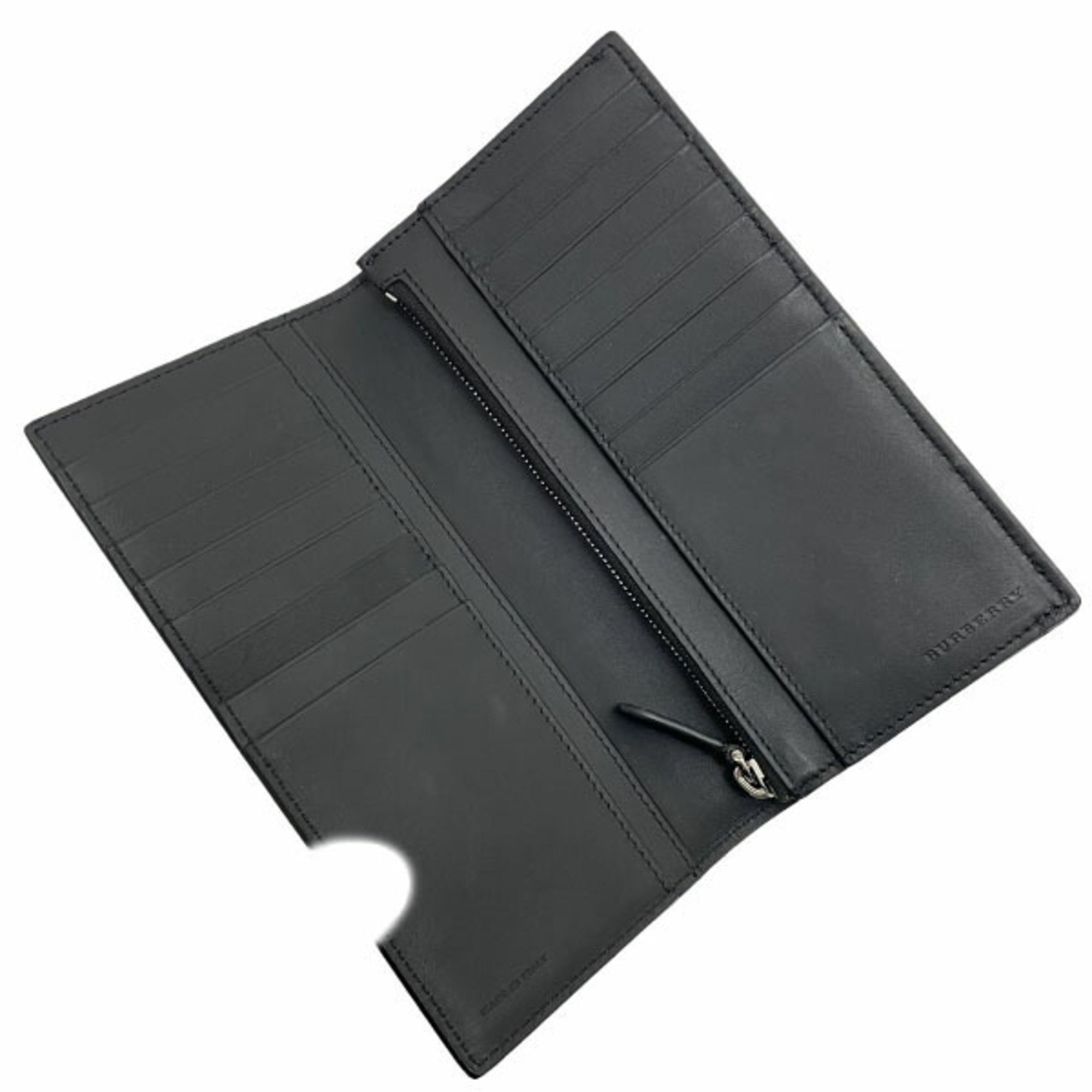 Burberry Burberry long wallet, bi-fold leather, black, BURBERRY, men's, HH-14980 Size ONE SIZE - 8 Thumbnail
