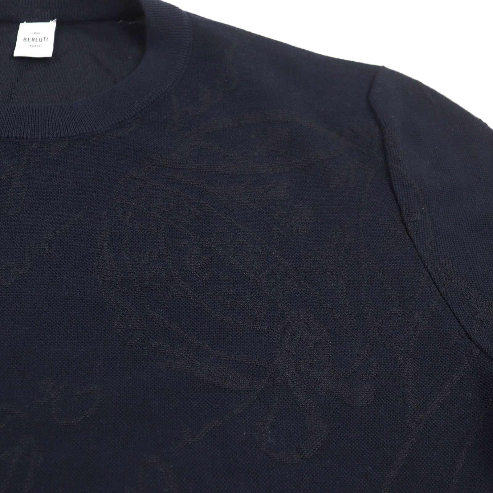 Other Other Berluti Calligraphy Knit Wool Crew Neck Sweater Others Tops R24KRL150YWCC Size ONE SIZE - 4 Thumbnail