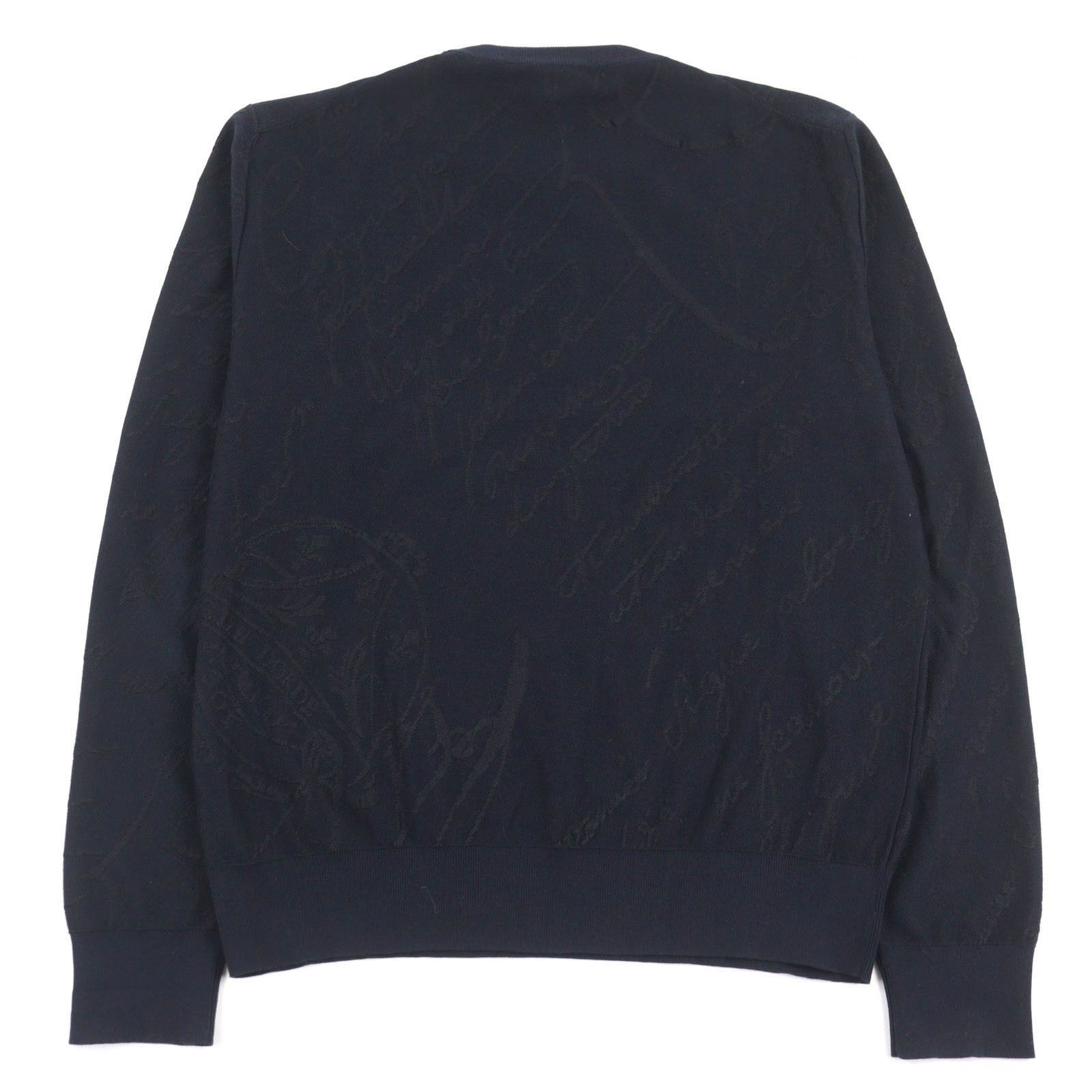 Other Other Berluti Calligraphy Knit Wool Crew Neck Sweater Others Tops R24KRL150YWCC Size ONE SIZE - 3 Thumbnail