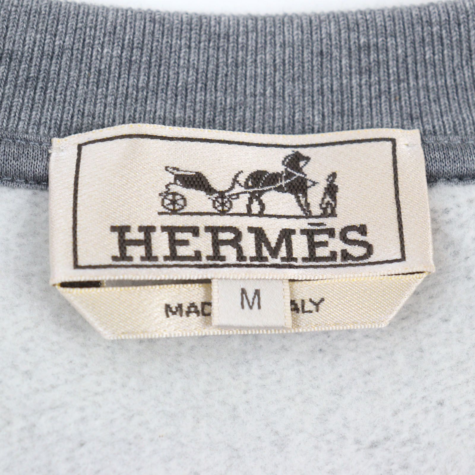 Hermes Hermes Hermes Metallerie au Carre Leather Patch Sweatshirt Leather Sweatshirts & Hoodies DUTY FREE for USA Size ONE SIZE - 6 Thumbnail