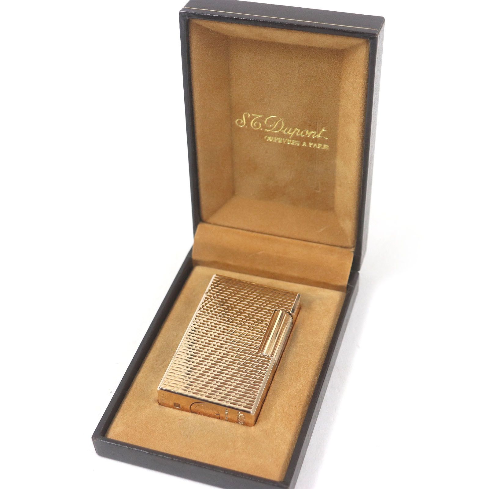 Other Other Dupont Line 1 Check Pattern Square Smoking Accessories Lighter Case Metal Lighter DUTY FREE for USA Size ONE SIZE - 2 Thumbnail