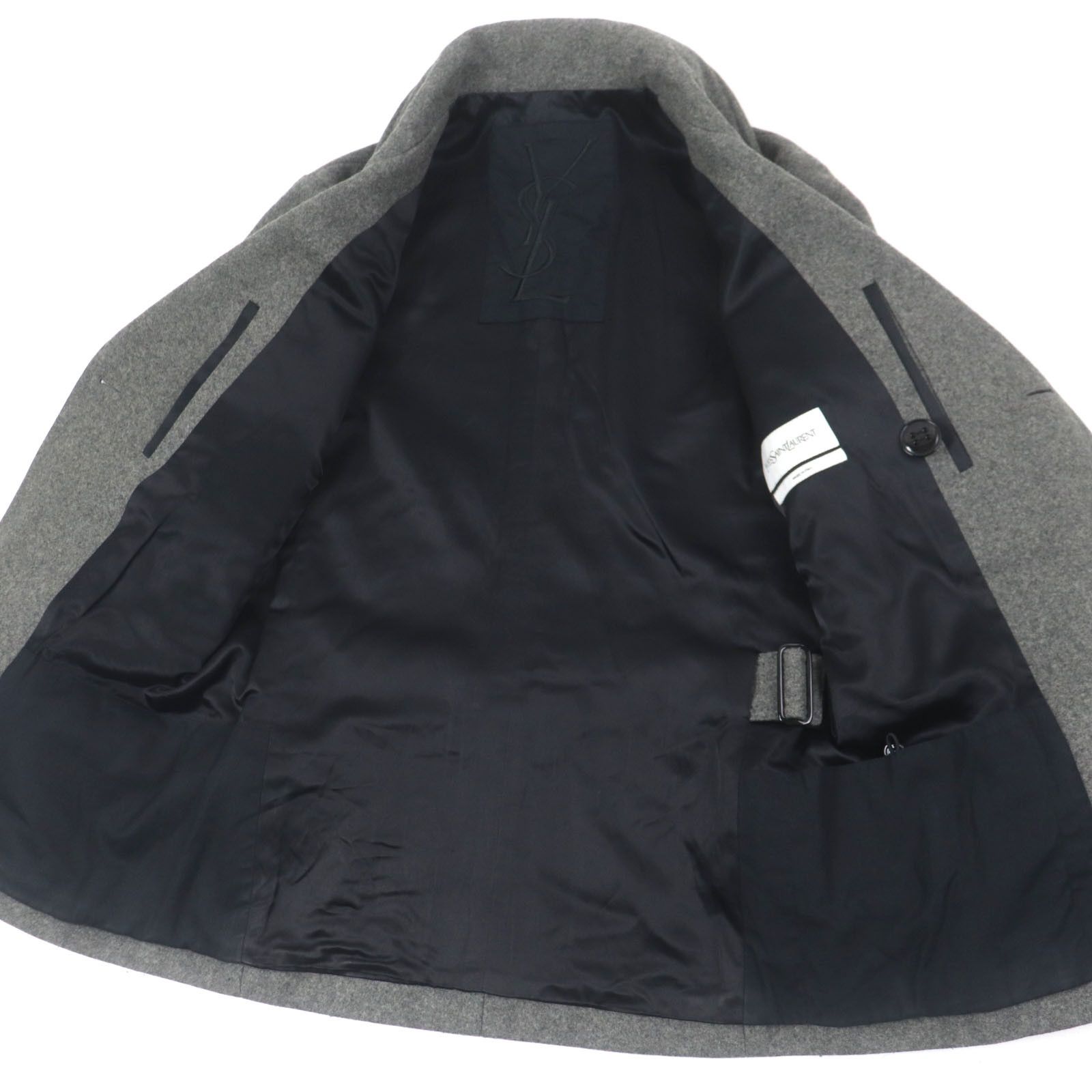 Yves Saint Laurent Yves Saint Laurent Yves Saint Laurent Pea Coat Wool Coat Cotton Outerwear Size ONE SIZE - 4 Thumbnail