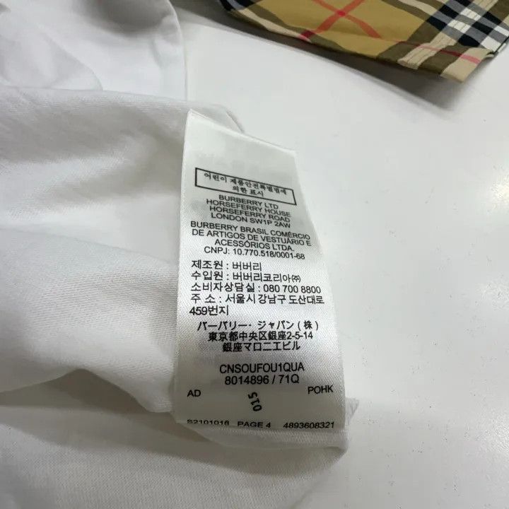 Burberry Burberry Classic Check Cotton Short Sleeve T-Shirt 0079 Size XS / US 0-2 / IT 36-38 - 5 Thumbnail