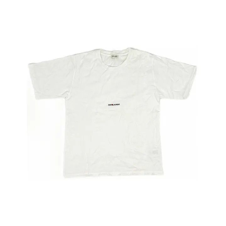 Saint Laurent Paris Saint Laurent SS21 Logo Cotton T-Shirt for Women 0079 Size L / US 10 / IT 46 - 2 Thumbnail