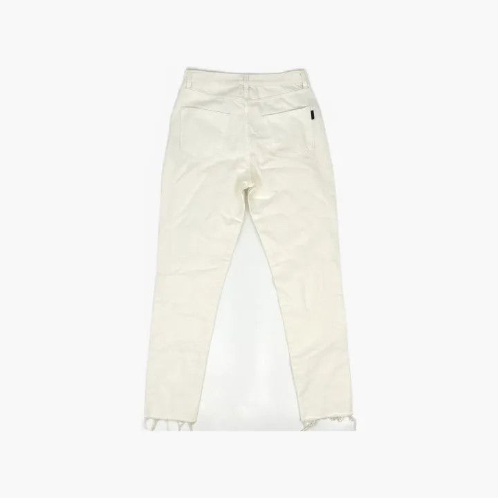 Saint Laurent Paris Saint Laurent White Cotton Straight Jeans for Women 0079 Size 27" / US 4 / IT 40 - 3 Thumbnail