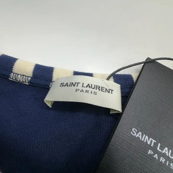 Saint Laurent Paris Saint Laurent Blue Graphic Cotton T-Shirt 0079 Size M / US 6-8 / IT 42-44 - 5 Thumbnail