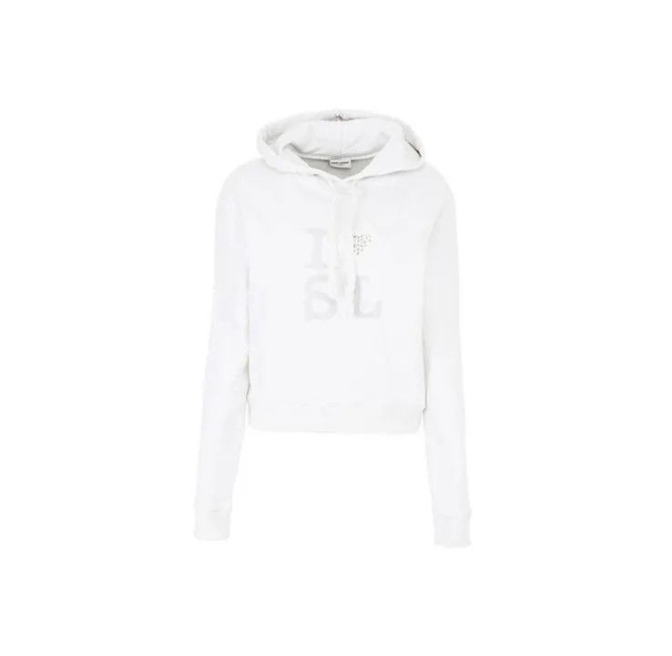 Saint Laurent Paris Saint Laurent Logo Drawstring Hoodie for Women 0079 Size S / US 4 / IT 40 - 2 Thumbnail