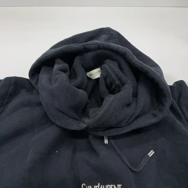 Saint Laurent Paris Saint Laurent Black Striped Hoodie for Women 0079 Size M / US 6-8 / IT 42-44 - 7 Thumbnail