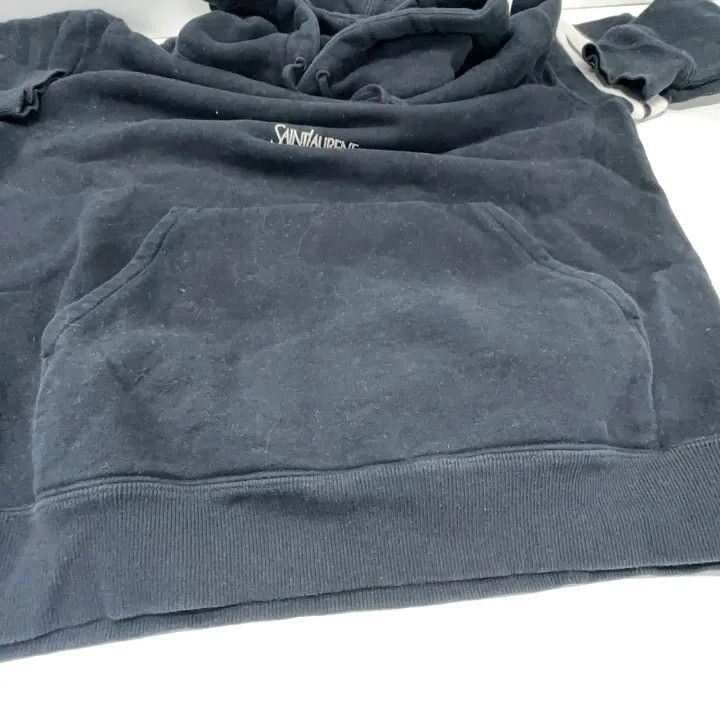 Saint Laurent Paris Saint Laurent Black Striped Hoodie for Women 0079 Size M / US 6-8 / IT 42-44 - 9 Thumbnail
