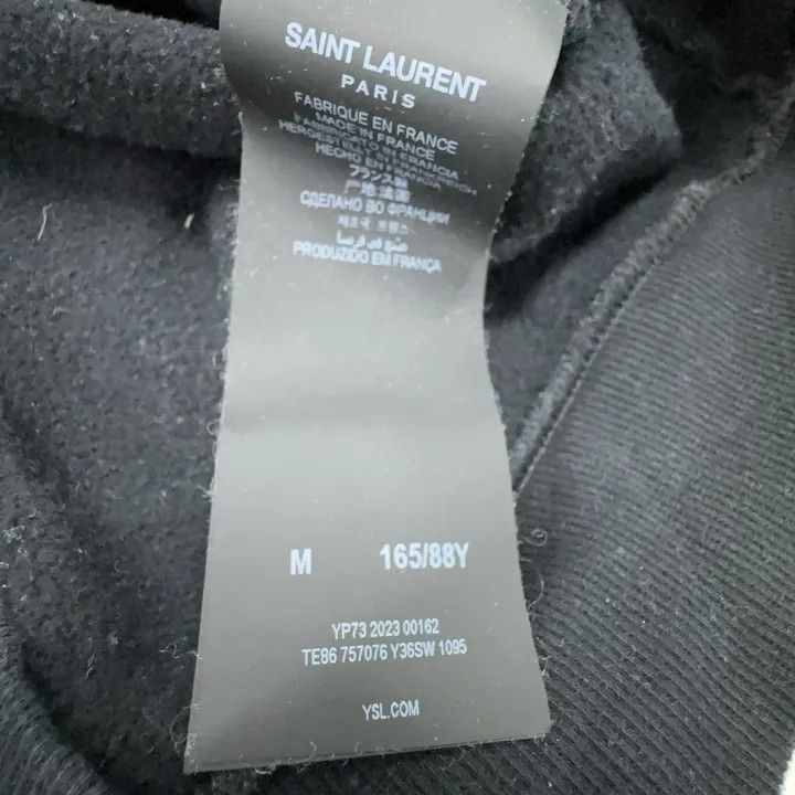 Saint Laurent Paris Saint Laurent Black Striped Hoodie for Women 0079 Size M / US 6-8 / IT 42-44 - 4 Thumbnail
