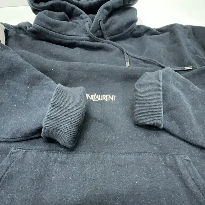 Saint Laurent Paris Saint Laurent Black Striped Hoodie for Women 0079 Size M / US 6-8 / IT 42-44 - 12 Thumbnail