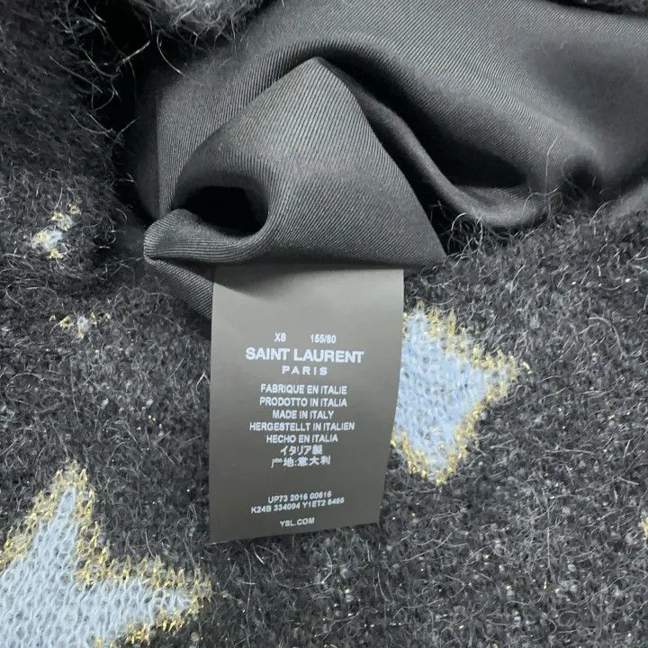 Saint Laurent Paris Saint Laurent Star Print V-Neck Knit Cardigan 0079 Size XS / US 0-2 / IT 36-38 - 4 Thumbnail