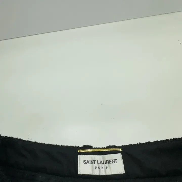 Saint Laurent Paris Saint Laurent Black Mini Tweed Shorts for Women 0079 Size 38" / US 16 / IT 52 - 4 Thumbnail