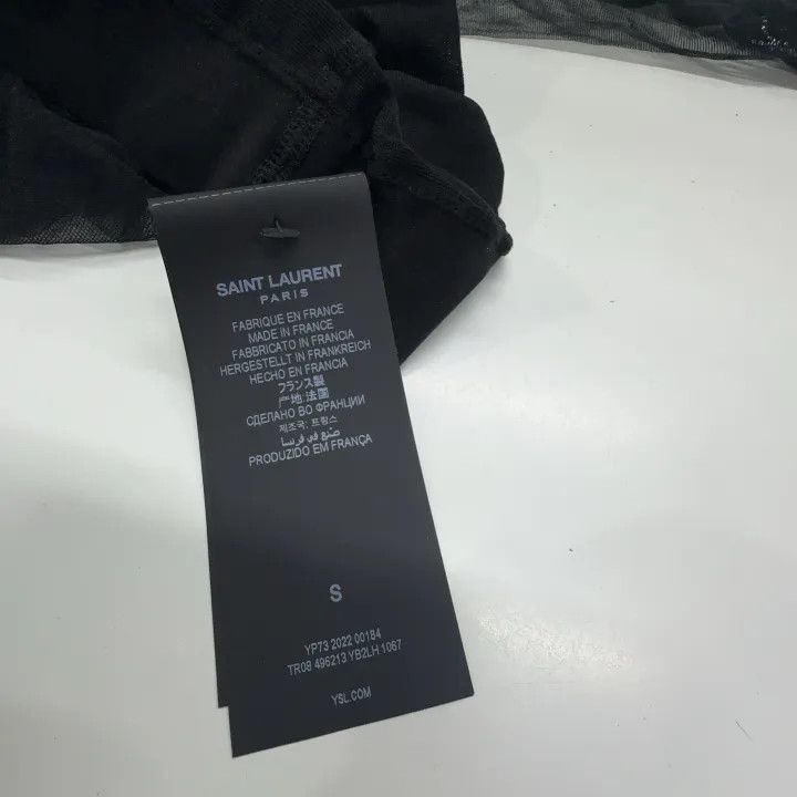Saint Laurent Paris Saint Laurent Black Sheer Tights for Women 0079 Size 22" - 4 Thumbnail
