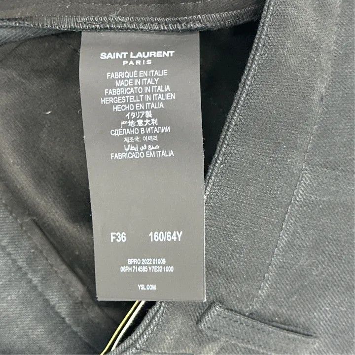 Saint Laurent Paris Saint Laurent Black High-Waisted Jeans for Women 0079 Size 36" / US 14 / IT 50 - 4 Thumbnail
