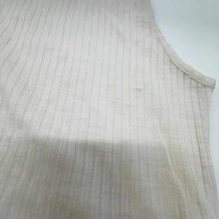 Saint Laurent Paris Saint Laurent Beige Logo Embroidered Tank Top 0079 Size M / US 6-8 / IT 42-44 - 8 Thumbnail
