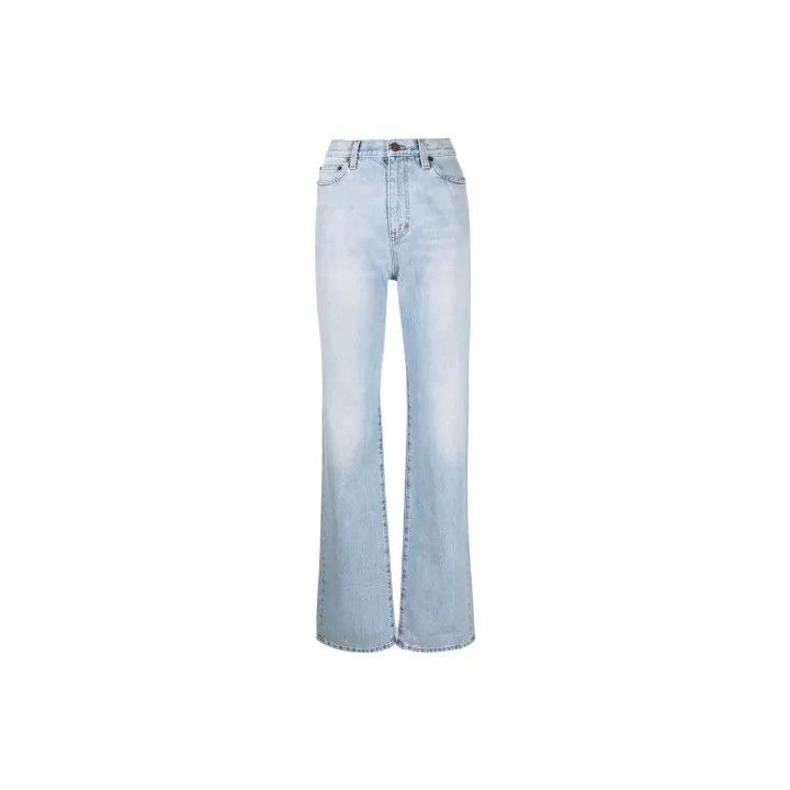 Saint Laurent Paris Saint Laurent High-Waist Light Blue Jeans 0079 Size 27" / US 4 / IT 40 - 2 Thumbnail
