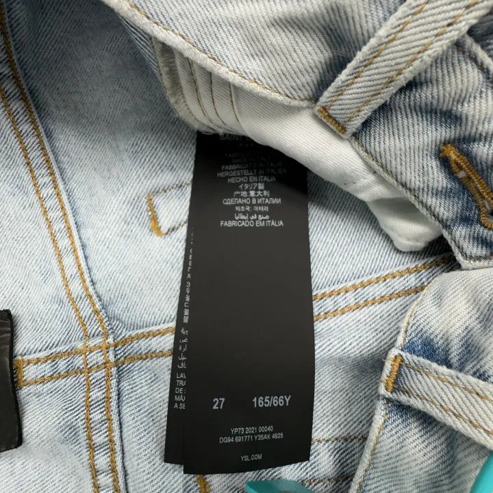 Saint Laurent Paris Saint Laurent High-Waist Light Blue Jeans 0079 Size 27" / US 4 / IT 40 - 5 Thumbnail