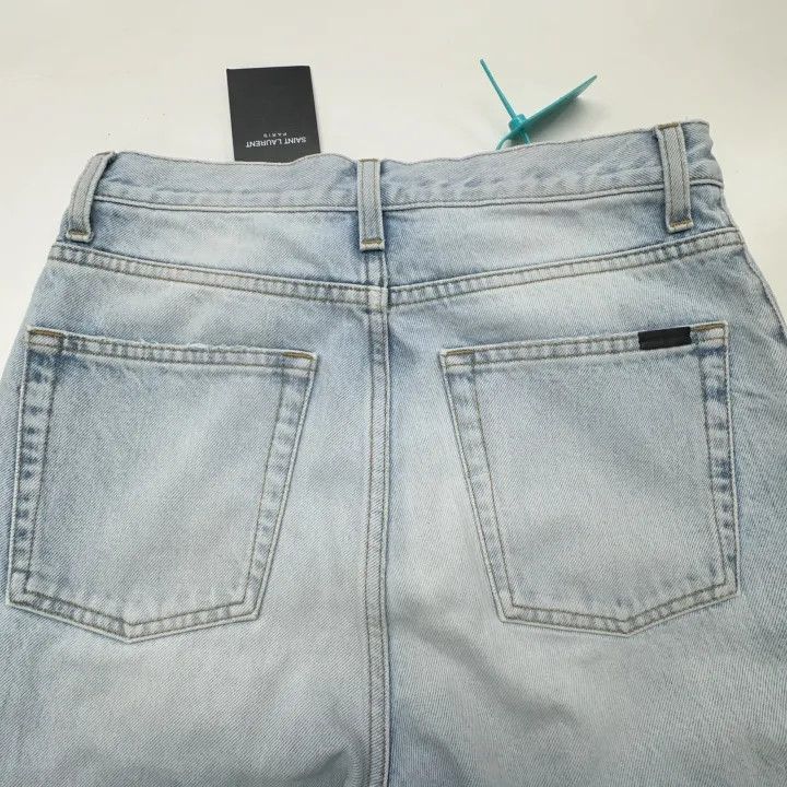 Saint Laurent Paris Saint Laurent High-Waist Light Blue Jeans 0079 Size 27" / US 4 / IT 40 - 6 Thumbnail