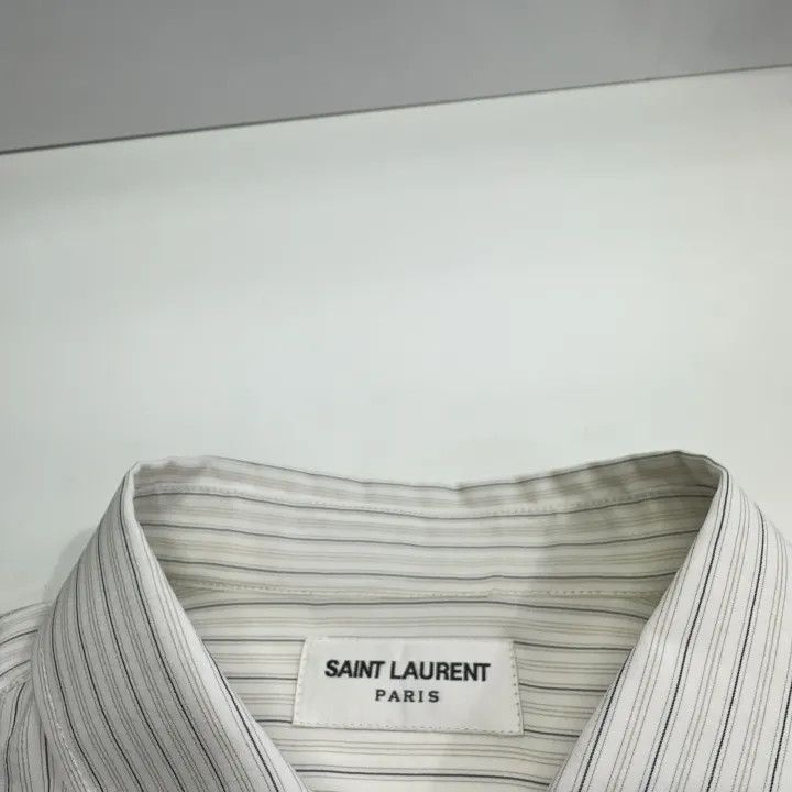 Saint Laurent Paris Saint Laurent Striped Loose Long Sleeve Shirt 0079 Size M / US 6-8 / IT 42-44 - 4 Thumbnail