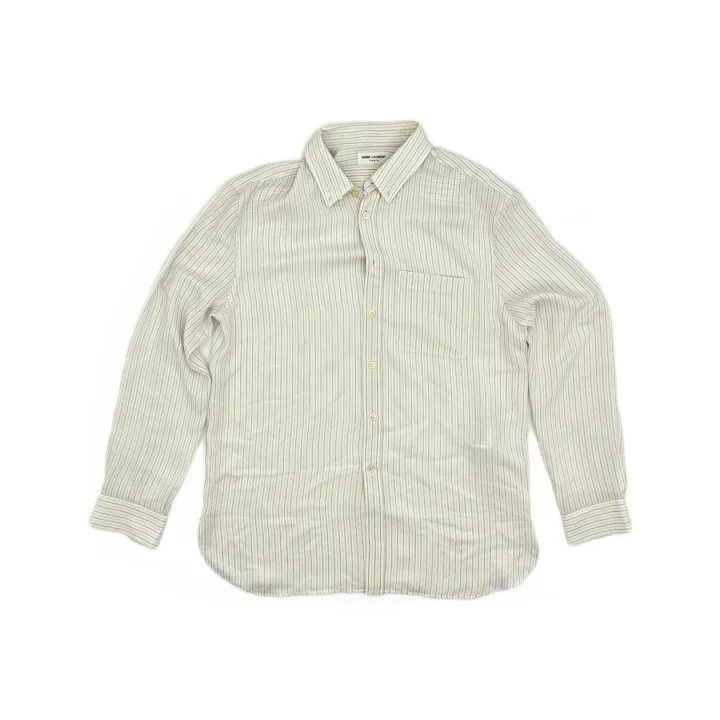Saint Laurent Paris Saint Laurent Striped Loose Long Sleeve Shirt 0079 Size M / US 6-8 / IT 42-44 - 2 Thumbnail