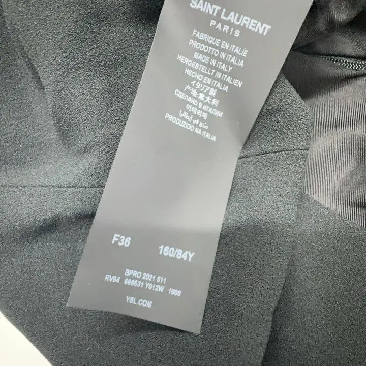 Saint Laurent Paris Saint Laurent Black Flared Long Sleeve Dress 0079 Size S / US 4 / IT 40 - 6 Thumbnail