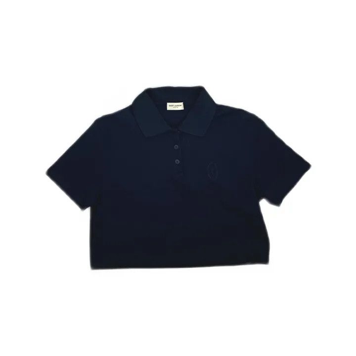 Saint Laurent Paris Saint Laurent Cropped Short Sleeve Polo 0079 Size M / US 6-8 / IT 42-44 - 2 Thumbnail