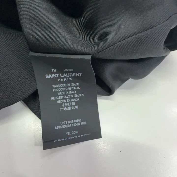 Saint Laurent Paris Saint Laurent Black Slim Fit Blazer 0079 Size S / US 4 / IT 40 - 5 Thumbnail