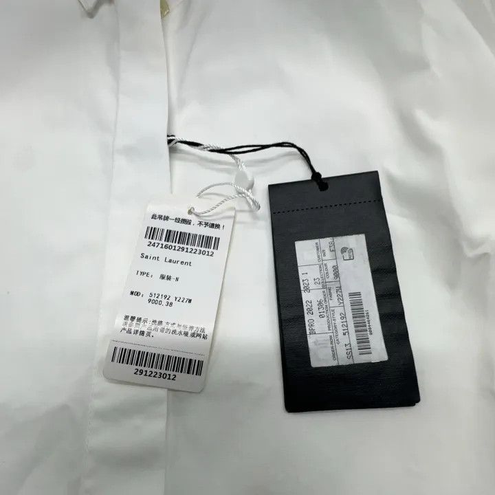 Saint Laurent Paris Saint Laurent Silk Crepe Long Sleeve Shirt 0079 Size S / US 4 / IT 40 - 8 Thumbnail