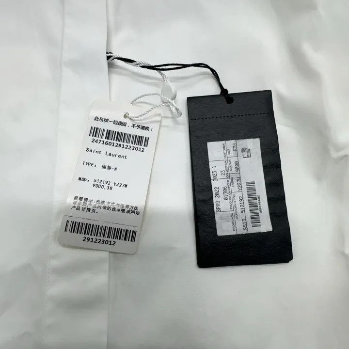 Saint Laurent Paris Saint Laurent Silk Crepe Long Sleeve Shirt 0079 Size S / US 4 / IT 40 - 7 Thumbnail