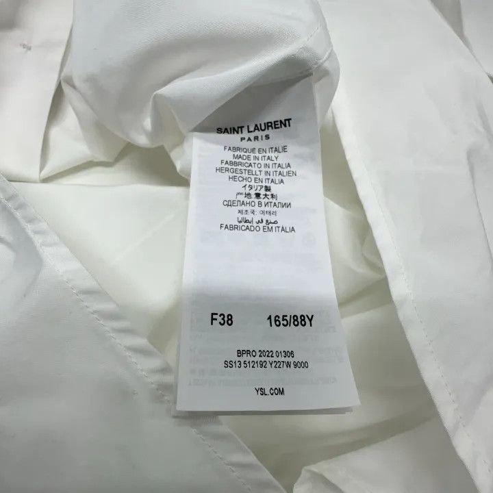 Saint Laurent Paris Saint Laurent Silk Crepe Long Sleeve Shirt 0079 Size S / US 4 / IT 40 - 5 Thumbnail