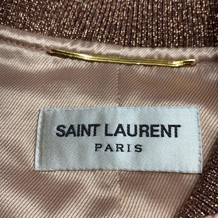 Saint Laurent Paris Saint Laurent Pink Striped Baseball Jacket 0079 Size S / US 4 / IT 40 - 3 Thumbnail