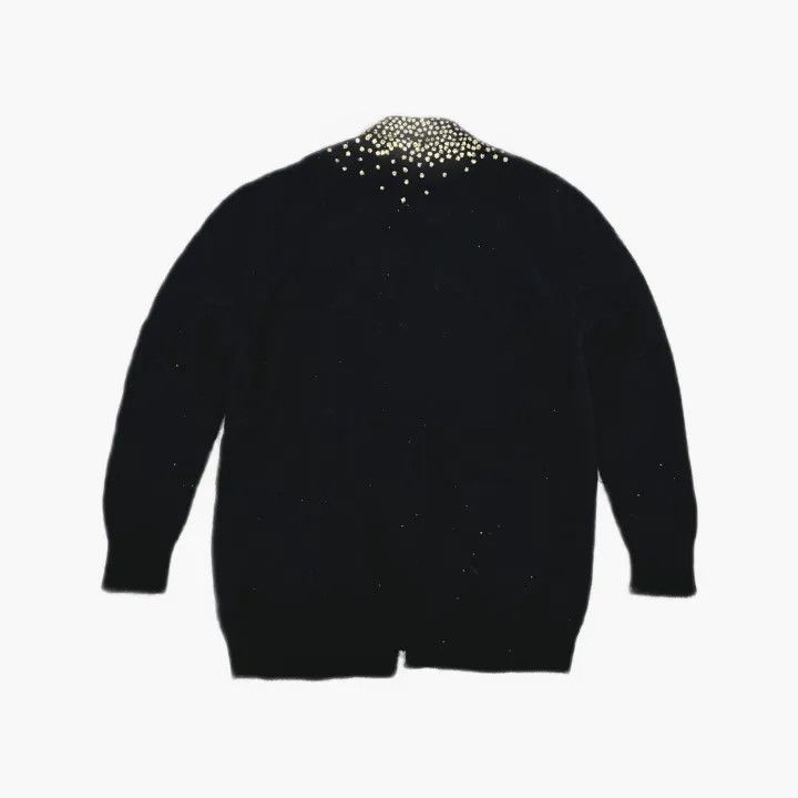 Saint Laurent Paris Saint Laurent Black Sequin V-Neck Sweater 0079 Size S / US 4 / IT 40 - 3 Thumbnail