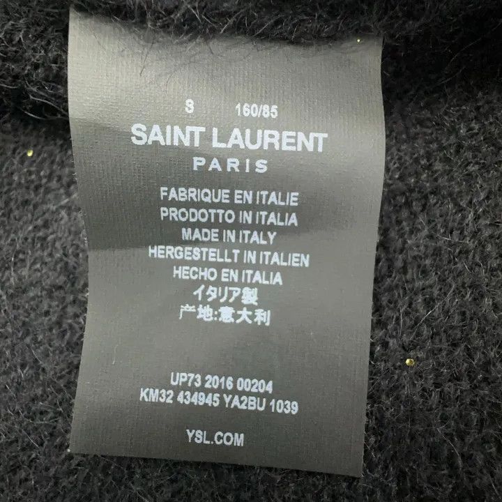 Saint Laurent Paris Saint Laurent Black Sequin V-Neck Sweater 0079 Size S / US 4 / IT 40 - 5 Thumbnail
