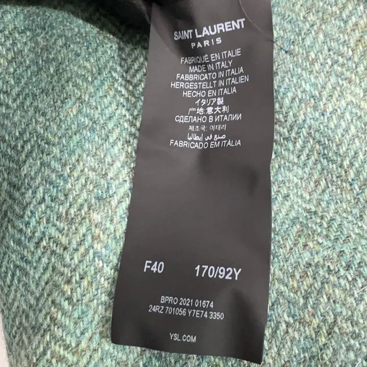 Saint Laurent Paris Saint Laurent Green Double-Breasted Blazer 0079 Size M / US 6-8 / IT 42-44 - 6 Thumbnail