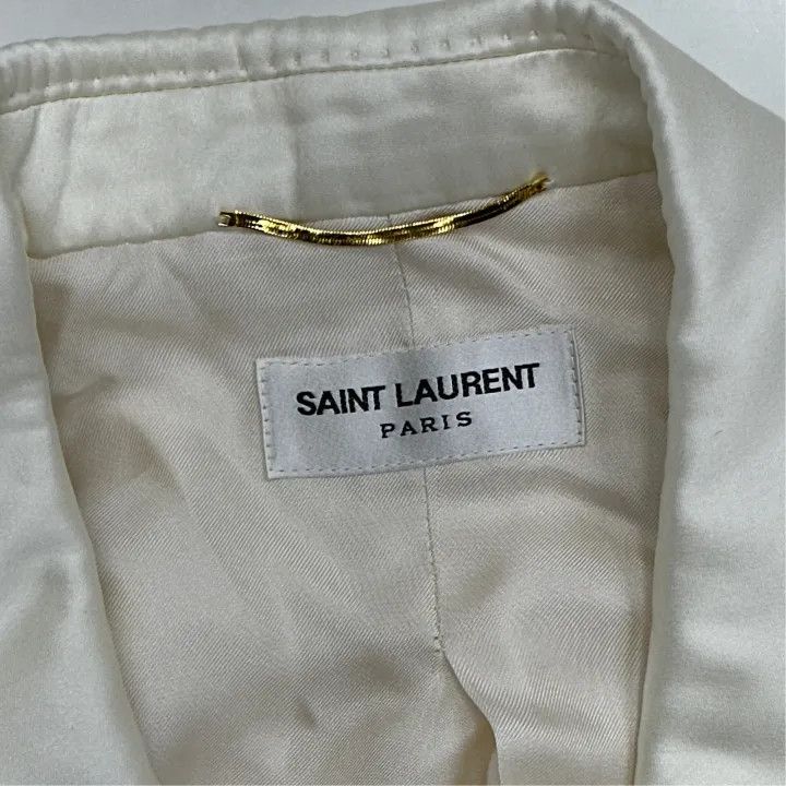 Saint Laurent Paris Saint Laurent White Double-Breasted Casual Jacket 0079 Size M / US 6-8 / IT 42-44 - 3 Thumbnail